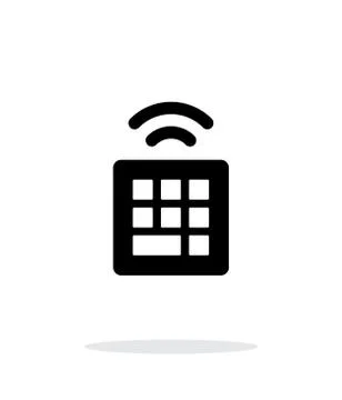 Wireless small keyboard icon on white background. Stock Illustration