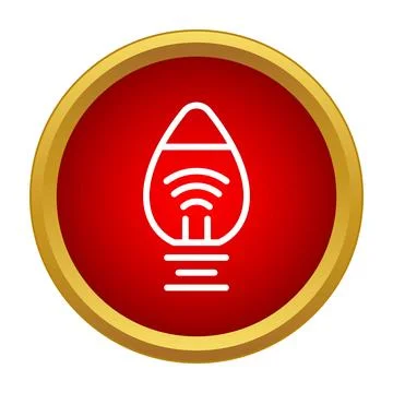 Wireless smart bulb icon symbolizing global network connection 스톡 일러스트