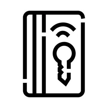 Wireless smart key card providing secure access Stock Illustration