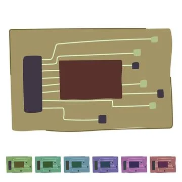 Wireless smart patch vector cartoon graphic Ilustración de archivo
