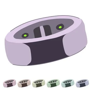 Wireless smart ring vector cartoon graphic Ilustración de archivo