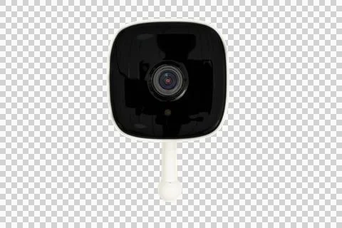 Wireless smart security camera front view isolated on transparent PNG Stock Photos