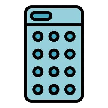 Wireless smartphone case icon vector flat Stock Illustration