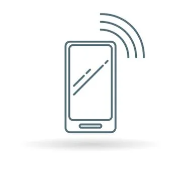 Wireless smartphone icon Stock Illustration