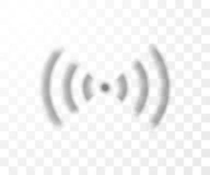 Wireless sound wave effect on isolated background. Stock Illustration