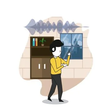 Wireless speaker technological Stock Illustration