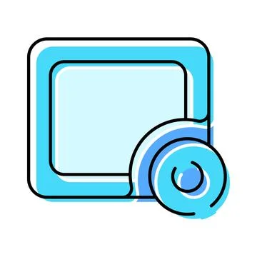 Wireless streaming technology transmitting content to screen icon 库存插图