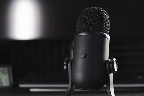 Wireless studio microphone. Stock Photos