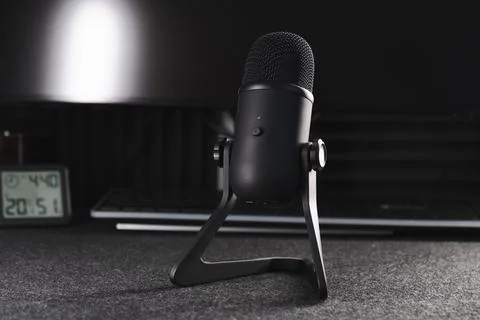Wireless studio microphone. Stock Photos