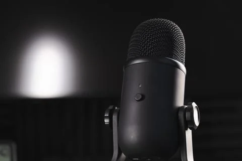 Wireless studio microphone. Stock Photos