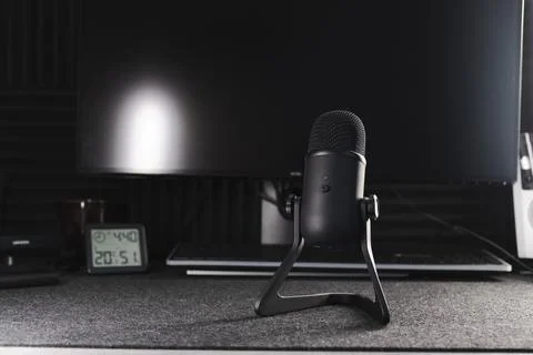 Wireless studio microphone. Stock Photos