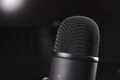 Wireless studio microphone. Stock Photos