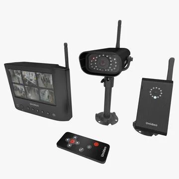 Wireless Surveillance System Uniden UDW20055 Kit 3D Model