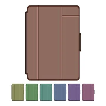 Wireless tablet case cartoon vector graphic Stock Illustration