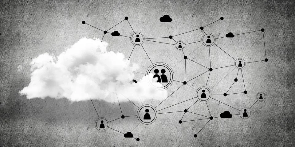 Wireless technologies for connection and sharing data as abstract concept Stock Photos
