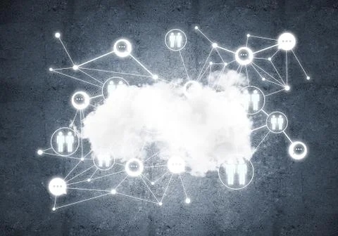 Wireless technologies for connection and sharing data as abstract concept Foto stock