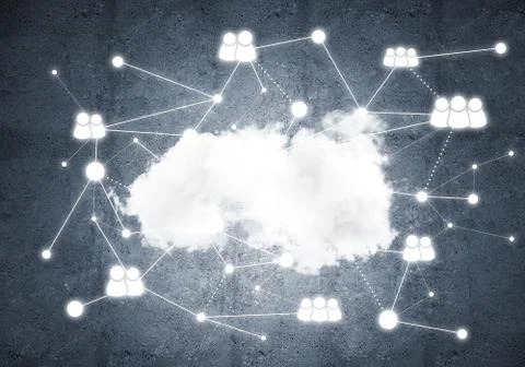 Wireless technologies for connection and sharing data as abstract concept Stock Photos
