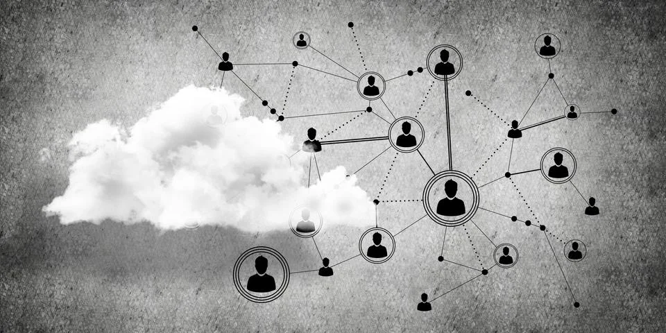 Wireless technologies for connection and sharing data as abstract concept Stock Photos