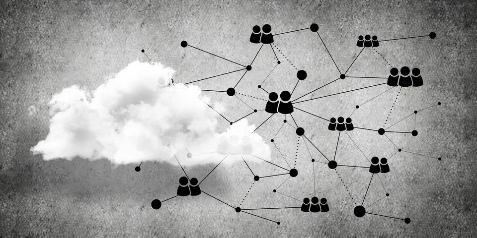 Wireless technologies for connection and sharing data as abstract concept Stock Photos