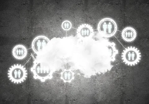 Wireless technologies for connection and sharing data as abstract concept Stock Photos