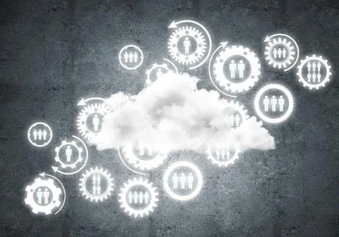 Wireless technologies for connection and sharing data as abstract concept Stock Photos