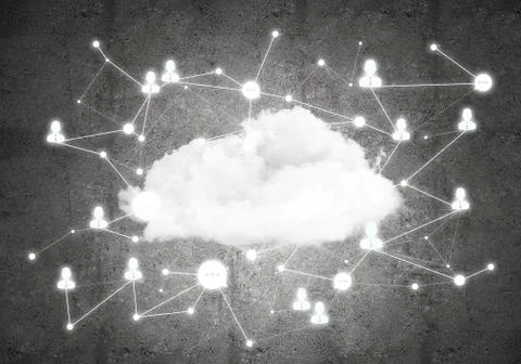 Wireless technologies for connection and sharing data as abstract concept Foto stock