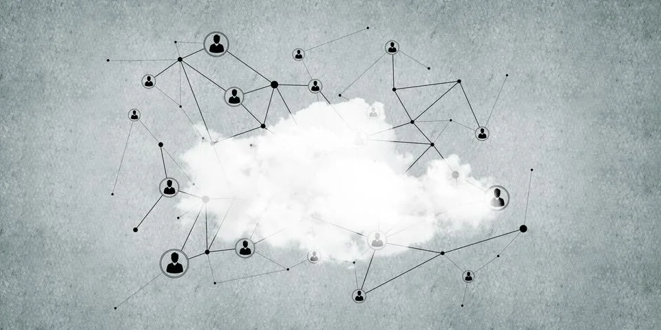 Wireless technologies for connection and sharing data as abstract concept Stock Photos