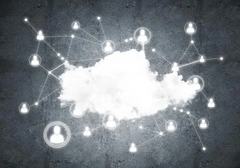 Wireless technologies for connection and sharing data as abstract concept Foto stock