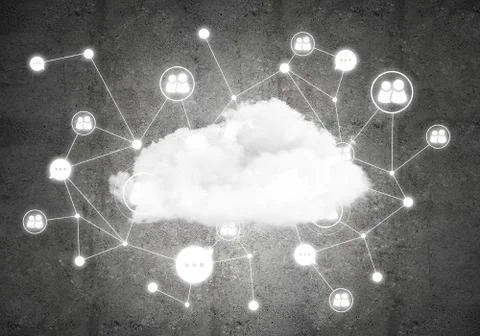 Wireless technologies for connection and sharing data as abstract concept Stock Photos