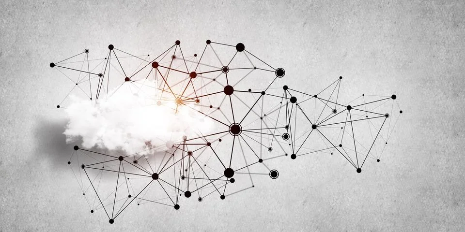 Wireless technologies for connection and sharing data as abstract concept Stock Photos