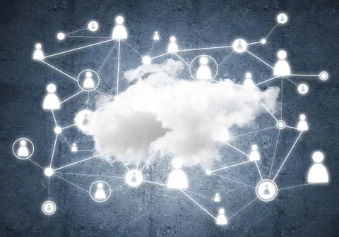 Wireless technologies for connection and sharing data as abstract concept Stock Photos
