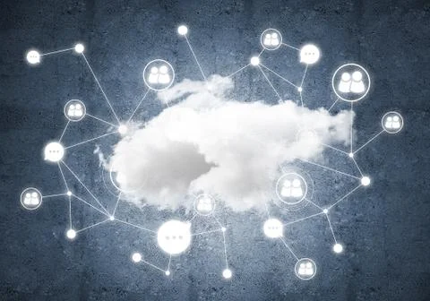 Wireless technologies for connection and sharing data as abstract concept Foto stock
