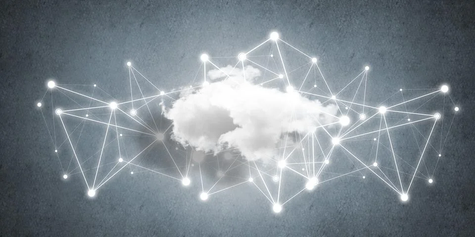 Wireless technologies for connection and sharing data as abstract concept Foto stock