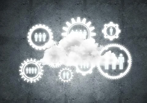 Wireless technologies for connection and sharing data as abstract concept Foto stock