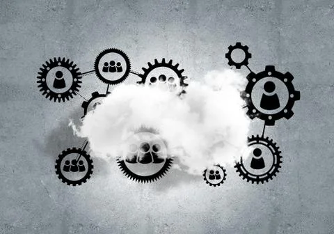 Wireless technologies for connection and sharing data as abstract concept Foto stock