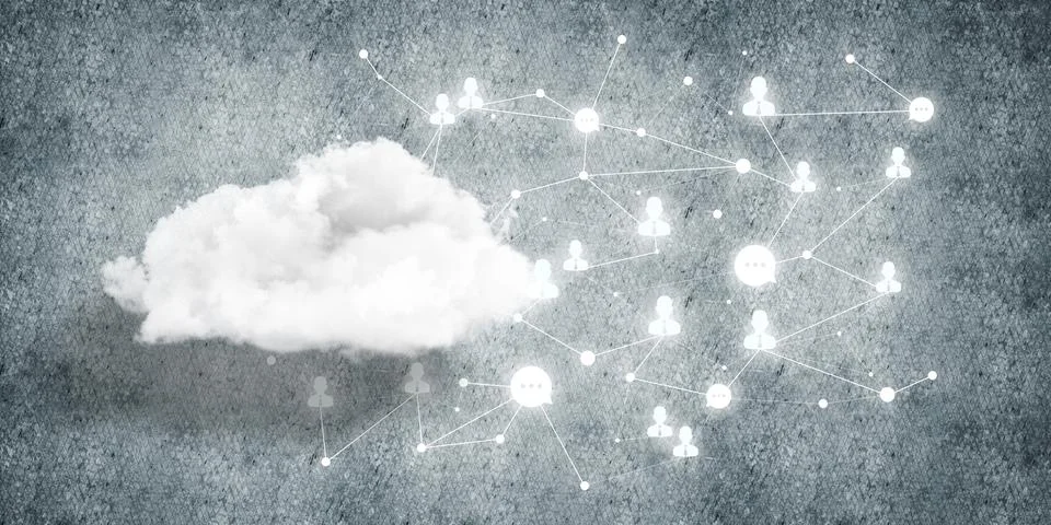 Wireless technologies for connection and sharing data as abstract concept Foto stock