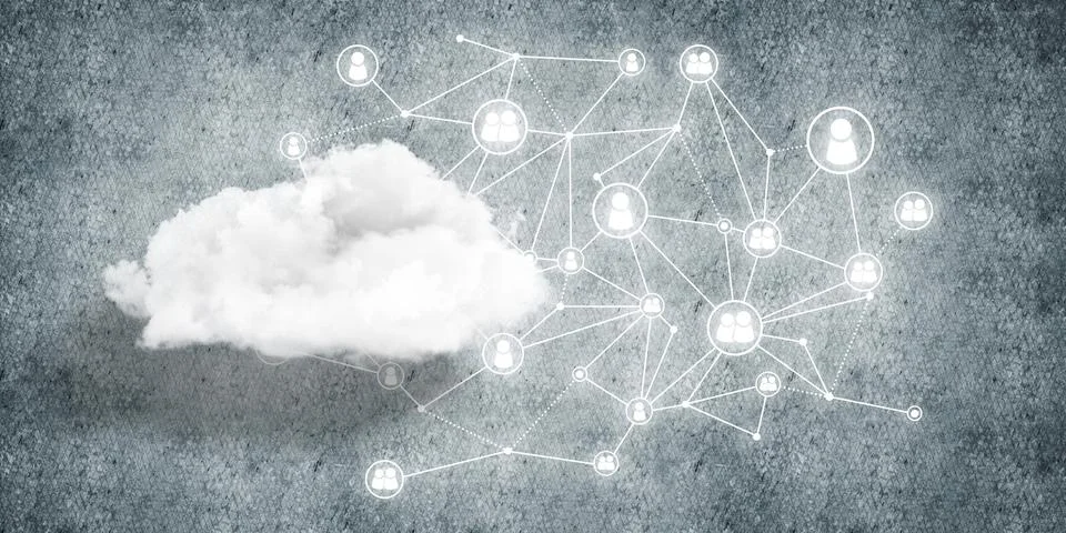 Wireless technologies for connection and sharing data as abstract concept Stock Photos