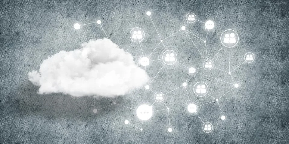 Wireless technologies for connection and sharing data as abstract concept Stock Photos