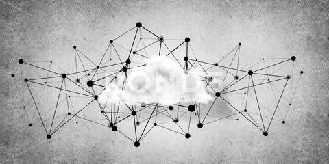 Wireless technologies for connection and sharing data as abstrac Stock Photos