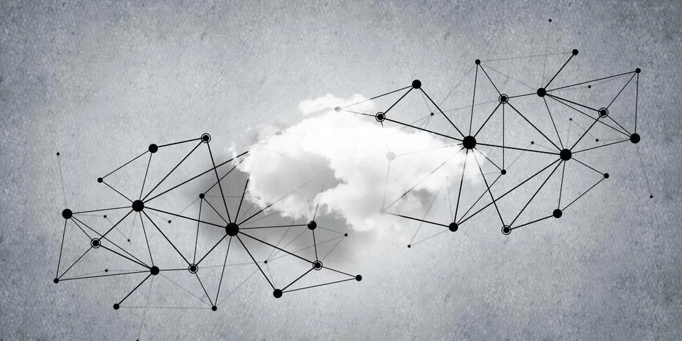 Wireless technologies for connection and sharing data as abstract concept Foto stock