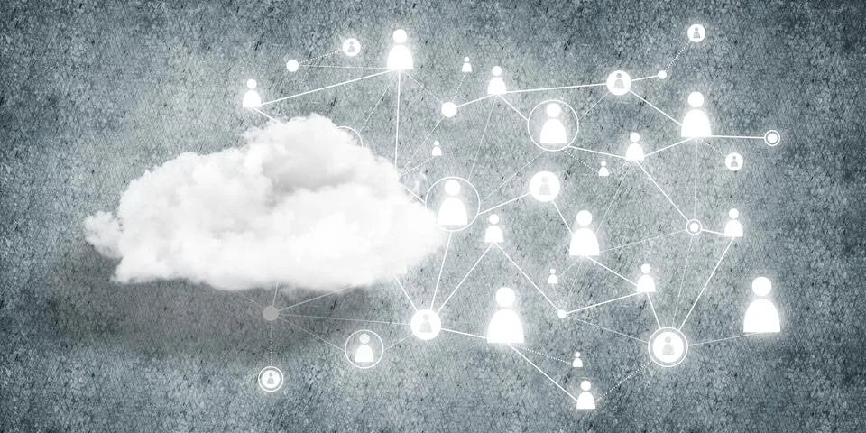 Wireless technologies for connection and sharing data as abstract concept Foto stock