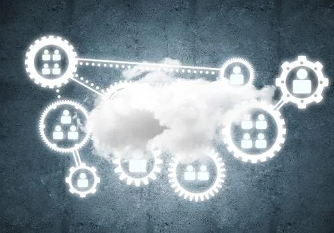 Wireless technologies for connection and sharing data as abstract concept Stock Photos