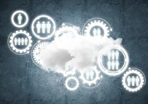 Wireless technologies for connection and sharing data as abstract concept Stock Photos