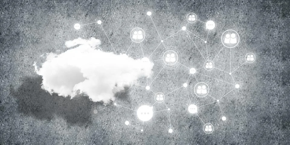 Wireless technologies for connection and sharing data as abstract concept Foto stock