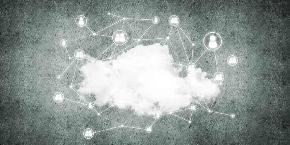 Wireless technologies for connection and sharing data as abstract concept Foto stock
