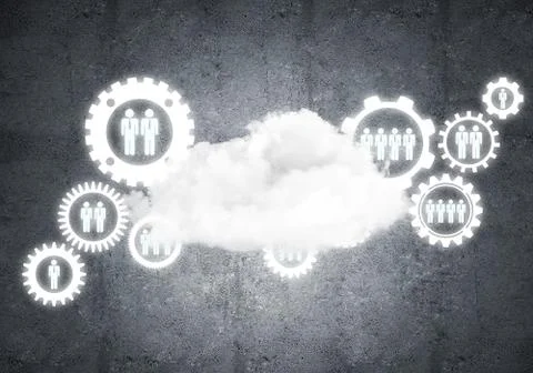 Wireless technologies for connection and sharing data as abstract concept Foto stock