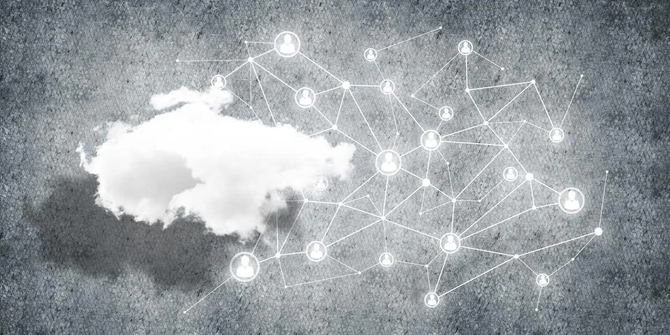 Wireless technologies for connection and sharing data as abstract concept Stock Photos