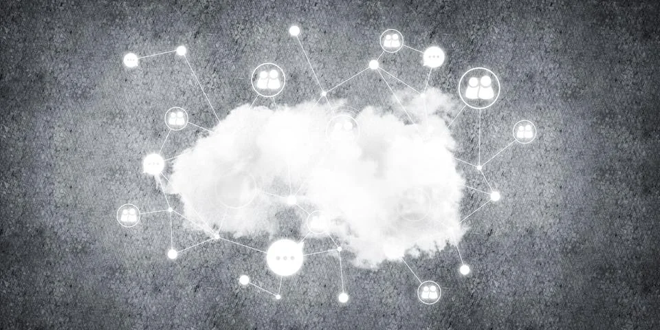 Wireless technologies for connection and sharing data as abstract concept Foto stock