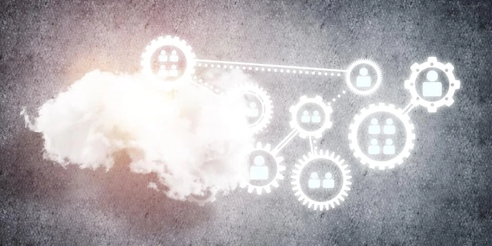 Wireless technologies for connection and sharing data as abstract concept Stock Photos