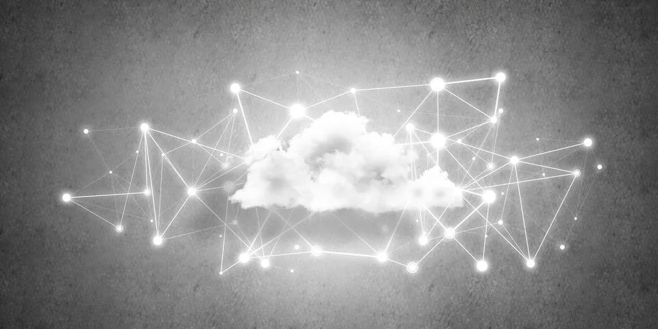 Wireless technologies for connection and sharing data as abstract concept Foto stock